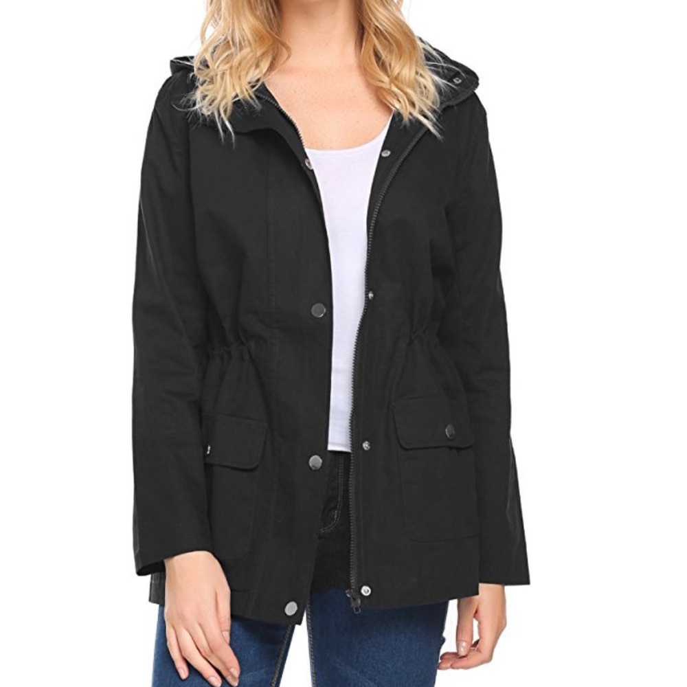 Military Utility Jacket Black (small)